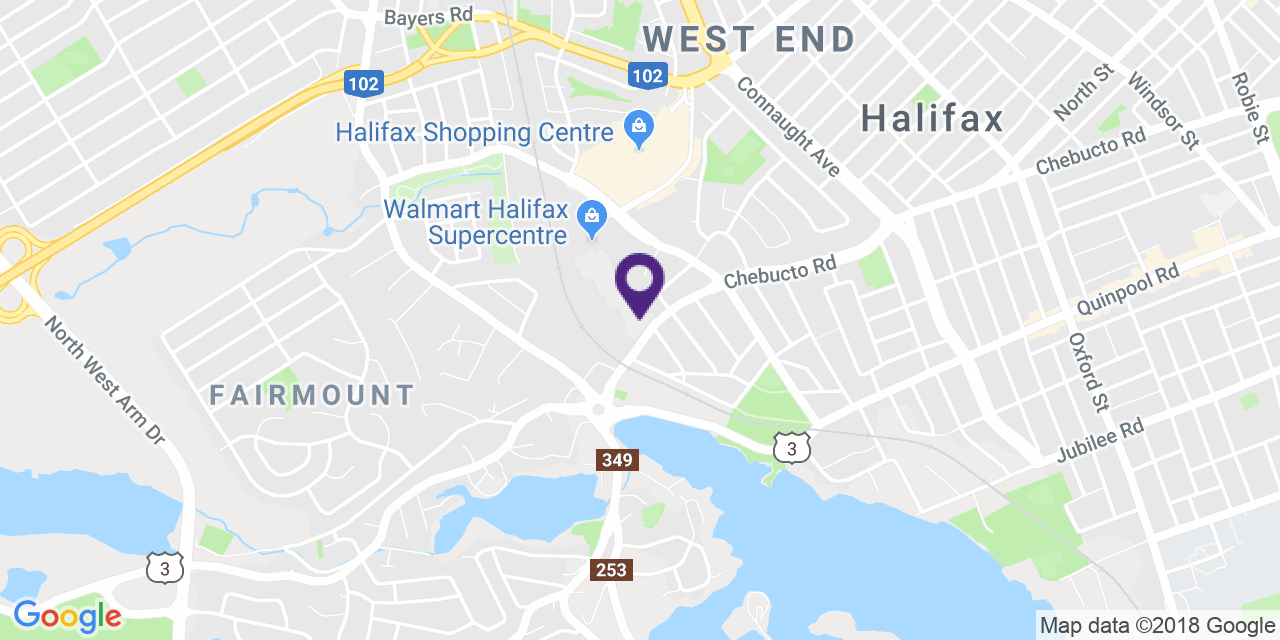 Carte à: Halifax, Latitude: 44.644326 Logitude: -63.61864