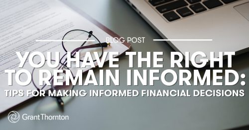 Making Informed Financial Decisions, Grant Thornton Limited