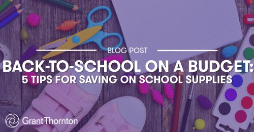 Back-to-school on a budget, Grant Thornton Limited